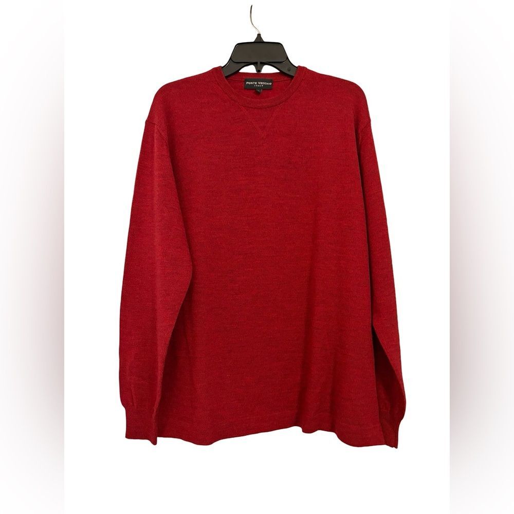 Ponte Vecchio Men’s Virgin Wool Sweater Made in Italy Size Large
